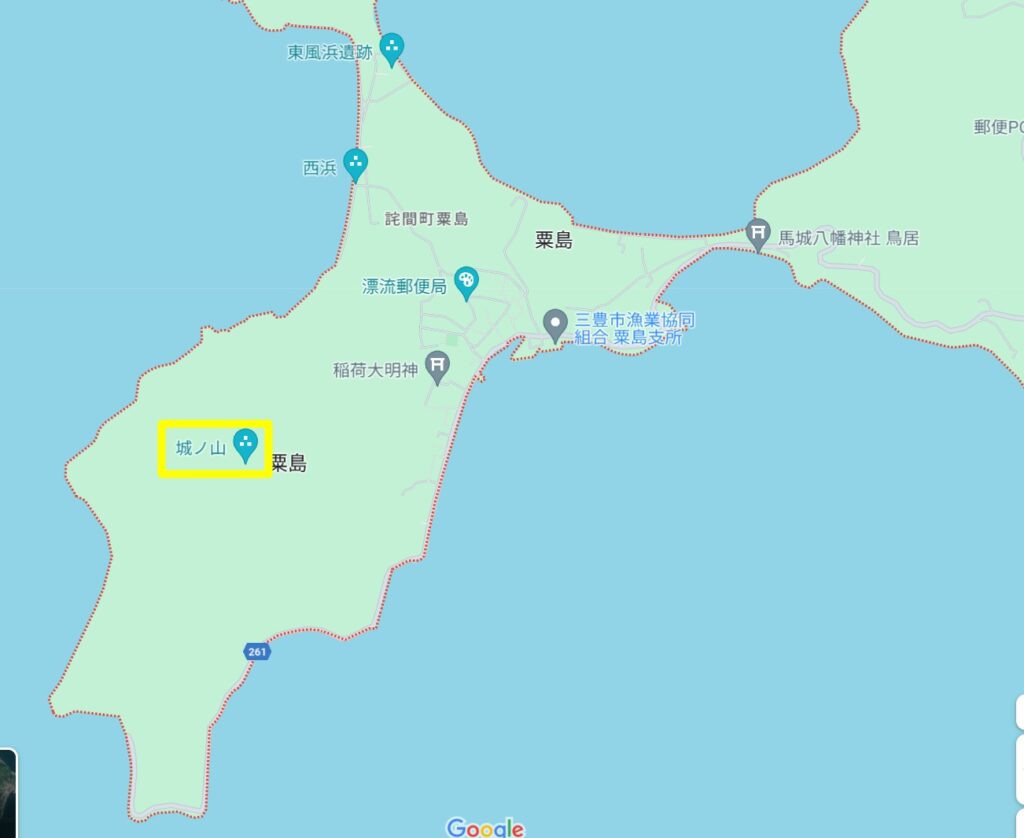 ダイエット島・粟島の地図